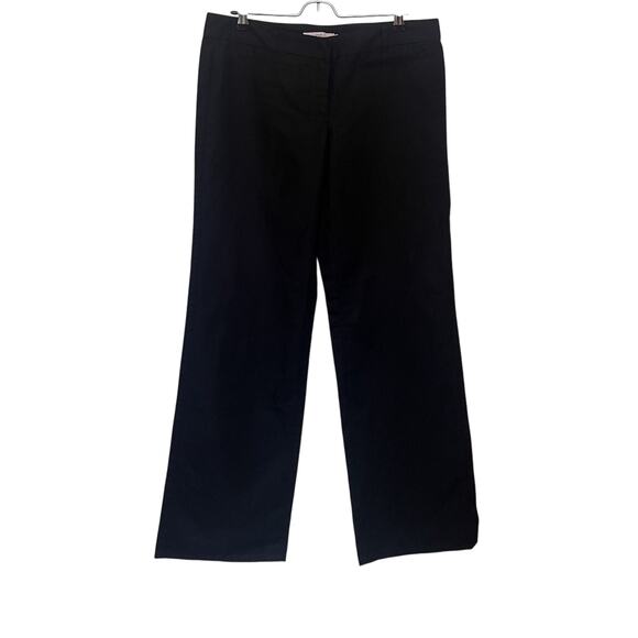 RED Valentino Black Linen Cotton Wide Leg Trouser Pants Women’s Sz 12 US , 48 IT - Picture 1 of 8